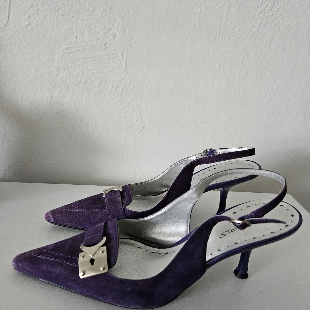 BCBGirls Purple Slingback Heels